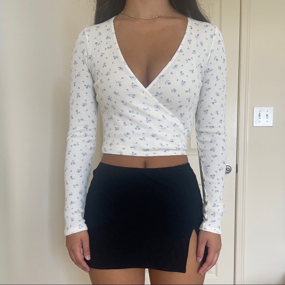 Brandy Melville floral wrap top